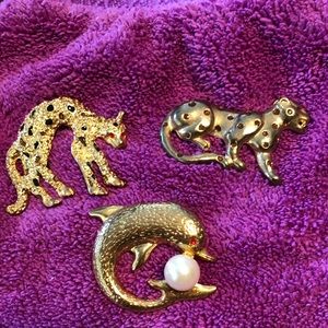 3 Wildlife Brooches